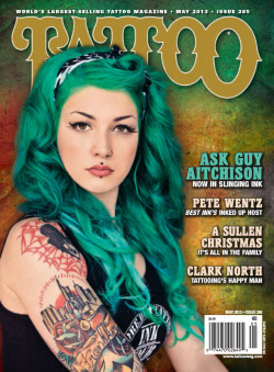 inkedgirls:  TATTOO Mag #285: Victoria van Violence on the cover! May 2013 (USA) (by THE PIXELEYE // Dirk Behlau) 