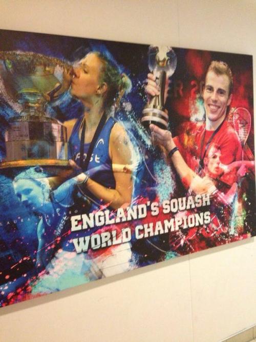 “  Nice Poster/Surprise for the World ChampionS Nick & Laura…
”