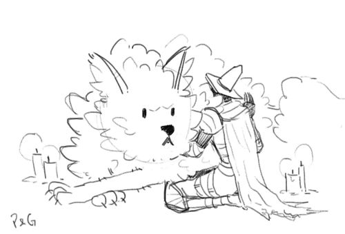 Floofy puppy!I love the Abyss Watchers too! As for my favourite boss in DS3, this is quite hard to d