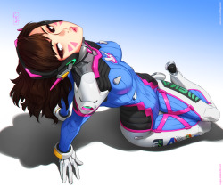 mugis-pie: Drew me some D.va’s art, because ohboy I’m loving OW’s designs. Speciallythegirls…