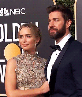 tessgraystairs:  Emily Blunt and John Krasinski attends the Golden Globe Awards January 6, 2019