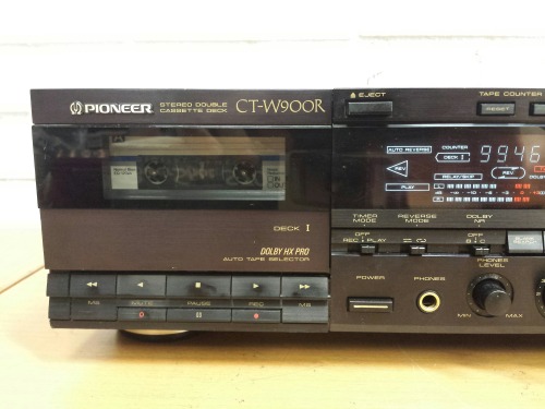Pioneer CT-W900R Stereo Double Cassette Deck, 1989