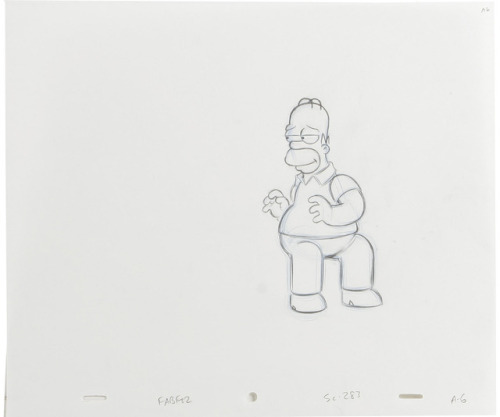 talesfromweirdland:THE SIMPSONS original production drawings from season 15’s My Big Fat Geek Weddin