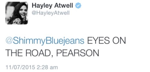 alwayshayleyatwell:Hayley Atwell being driven by Agent Carter writer Eric Pearson to San Diego Comic