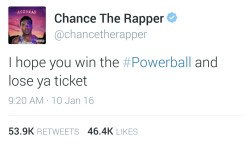 thinkinthemoonlight:  Aight,  who hurt Chance THIS time!? Jesus.    That&rsquo;s just mean.