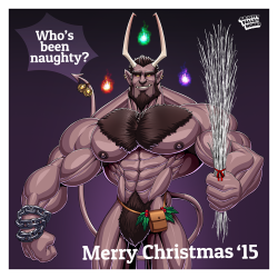 gravity-falls-hunks:  Buff Santa is out, Hunky Krampus is in!Merry Christmas you horny pervs!