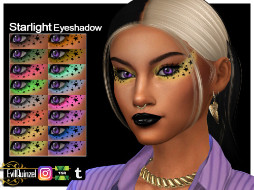 evilquinzel: Stars for your sims! ✨ - Eyeshadow category;- Female and male;- Teen + ;- All species;-