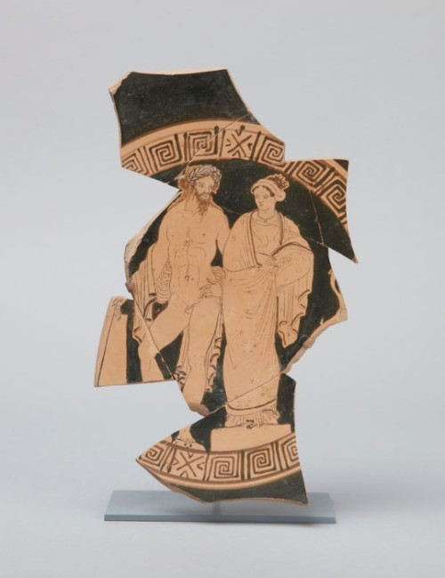 Zeus and Hera Fragmentary red-figure kylix Etruscan, circa. 380 &ndash; 365 BCE. Princeton Universit