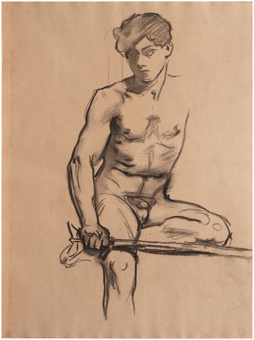 Beyond-The-Pale:   Study For Seated Angel, Boston Public Library Murals John Singer