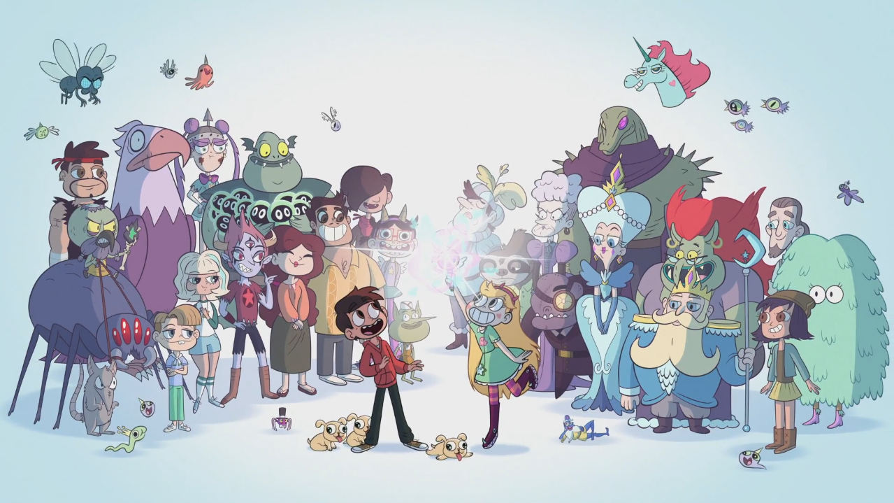 trapped-in-cartoon-hell:  So we have the new cast picture: One character who really