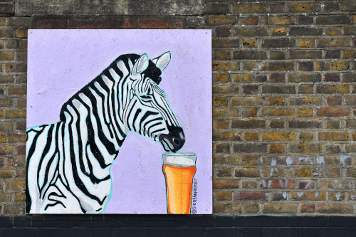 “Zebra and giraffe drinking a pint”, Creekside, DeptfordHaving taken a trip to Creekside