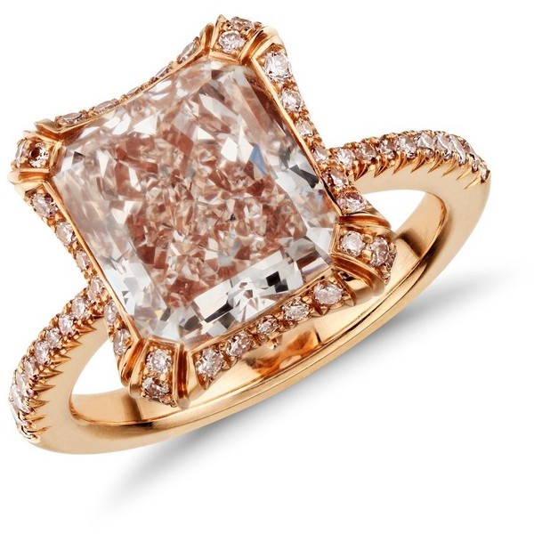 poisontokillme:  Blue Nile Heirloom Fancy Pink Radiant Cut Micropavé Halo Diamond