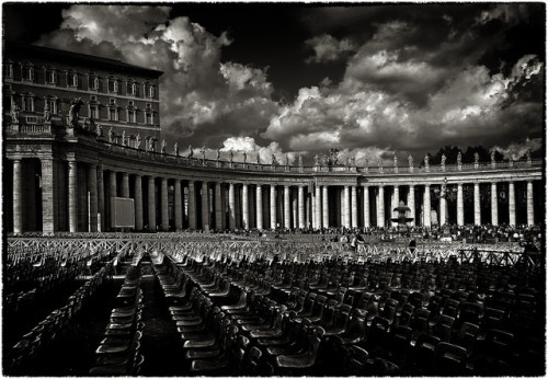 lights and shadows… by sermatimati on Flickr.Piazza San Pietro, Vaticano, Roma