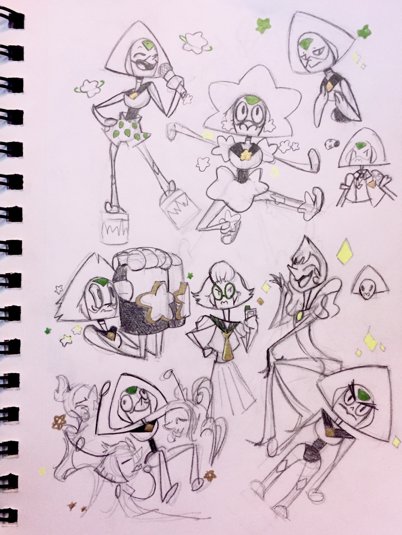 artisticpages: Colored my Peridot doodles 