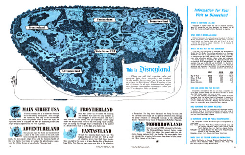 Disneyland map, 1965