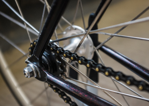 deluxecycles: Stanridge track frame with a stunningly unique paint job. A variety of components incl
