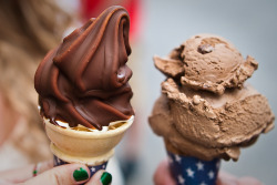 vintagefoods:  Chocolate Dip + Moose Chocolate Ice Cream by aubreyrose on Flickr.