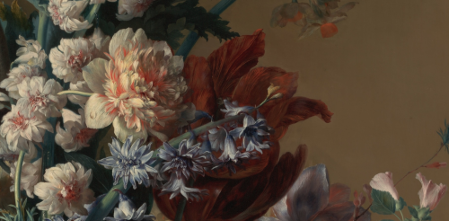 karrova:Vase of Flowers (details), Jan van Huysum 1722