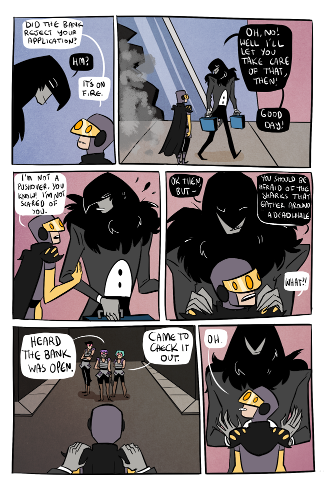 robotverve:  robotverve:  practicing comics??? the questionable morality of a superhero’s
