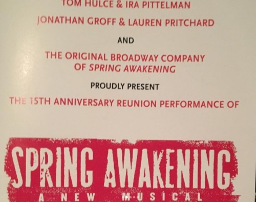 jgroffdaily: lolomusic Last December I had a dream that we did a reunion concert of Spring Awakening