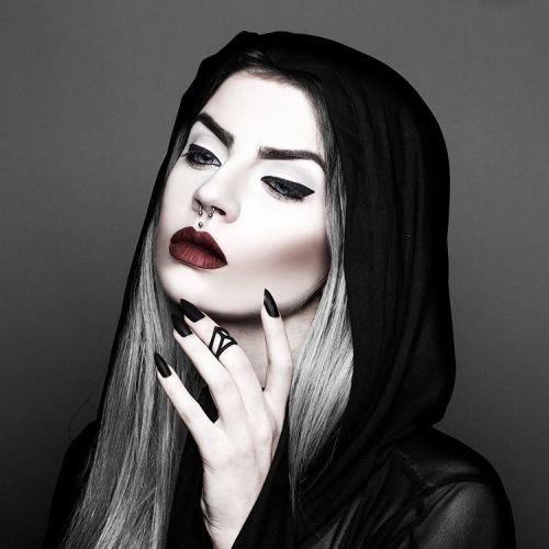 Midi ring of affection in black by #rogueandwolf Available at WWW.PINKMILKSWEDEN.COM Model &amp;