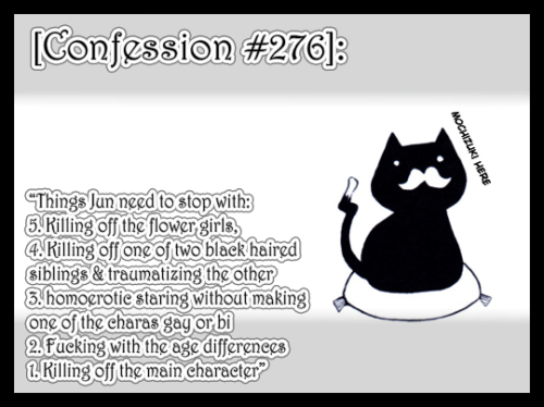 “Things Jun need to stop with: 5. Killing off the flower girls, 4. Killing off one of two blac
