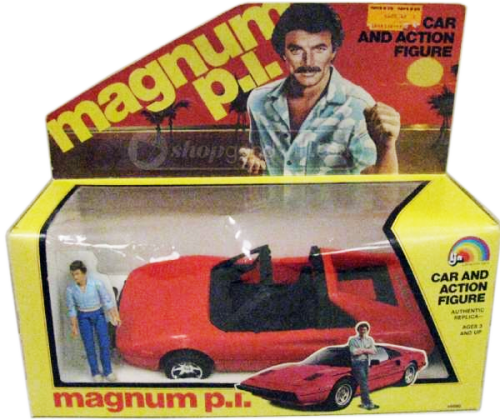 Magnum P.I. Vintage Car and Action Figure Set - auction here