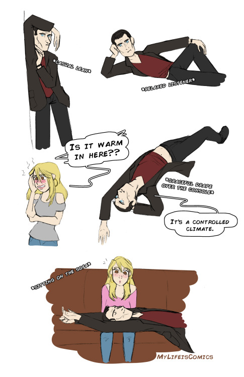 mylifeiscomics:Oh, hello Rose… didn’t see you there… just… being so casual, me. *vogue*I sketched th