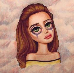churchoflanadelrey: Lana Del Rey as Big Eyes drawings. 