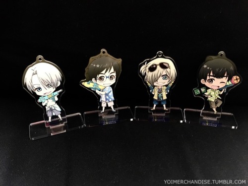 yoimerchandise: YOI x Animate Bangkok Exclusive Acrylic Keychains/Stands Original Release Date:March 2017 Featured Characters (6 Total):Viktor, Yuuri, Yuri, Makkachin, Phichit, Phichit’s Hamster Highlights:Phichit brought the main trio to Thailand and