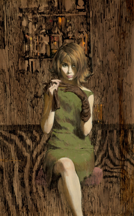 Robert McGinnis - Cover to Mike Shayne’s Never Kill a Client - 1963