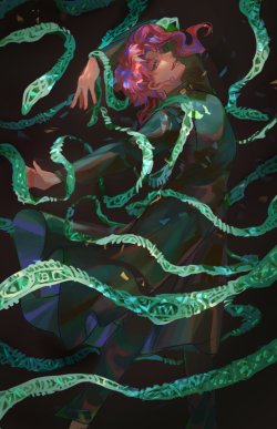 geminid:  3 years ago i read jjba parts 1-2 but it was only a few months ago that i finally read parts 3-7. i started 8 but things are slow. anyway, it would be nice to draw more fanart… kakyoin’s noodle is very fun to draw in motion ha