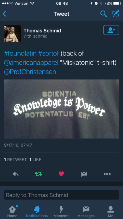 “SCIENTIA POTENTATUS EST” “Knowledge is power” Potentatus, a nice masculine 