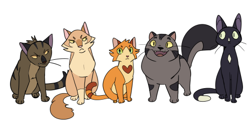 gothfrog:recently I’ve been drawing warrior cats over ghibli backgrounds for fun after work- I like 