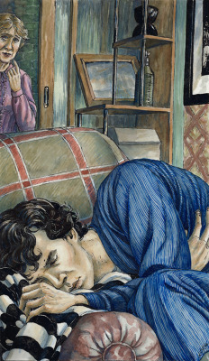 khorazir:  &ldquo;Oh, Sherlock.&rdquo;  Watercolour for September’s “Let’s Draw Sherlock&ldquo; Challenge: Characters when they think no one’s looking! The lineart for the piece can be found here.  