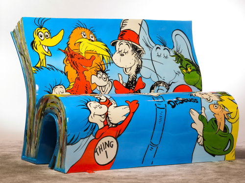 For a Love of Books  London&rsquo;s bright benches show their love of books, via NPR. Think