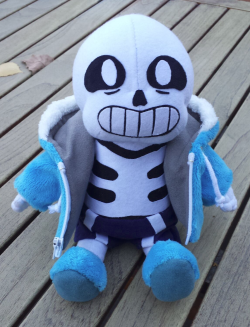 smellestine:  sewbro:  “Human. Don’t you know how to greet a new pal?” A Sans plush I finished a few days ago but just now got around to taking pictures. He took me about a week to complete in my off hours. This plush has the most needle sculpting