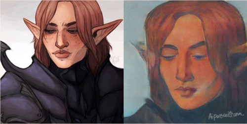 so I put a few of my drawings through that AI portrait thing everyone’s been doing lately and uh. Re