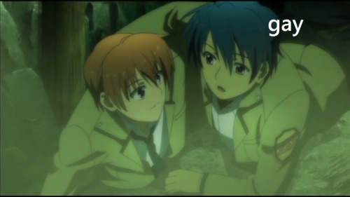 anime-danime:  otonashi and hinata i love you wait all the other characters too Aagh, I’m laughing and having so much funbut then I remember what happens later on in the series and I want to die 