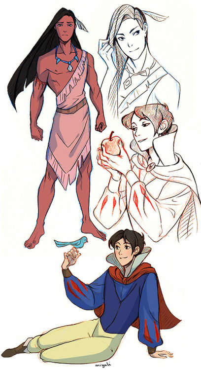 miyuli: I’ve been spamming twitter with my silly Disney/Pixar genderbending sketches so I tho