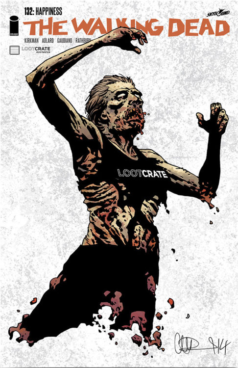 thefinalfive:
“ Loot Crate Exclusive Walking Dead Variant Revealed
October’s “Fear” themed Loot Crate will include this exclusive variant for The Walking Dead #132. Being a fellow looter myself, I can’t wait to get my crate.
Non-looters, you have...