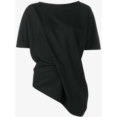 Ann Demeulemeester Draped Blouse ❤ liked on Polyvore (see more bateau neckline tops)