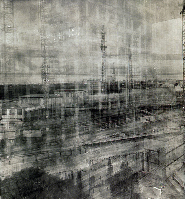 la-journee:  Michael Wesely ‘Long Exposure’  4 April 1997 – 4 June 1999 Potsdamer