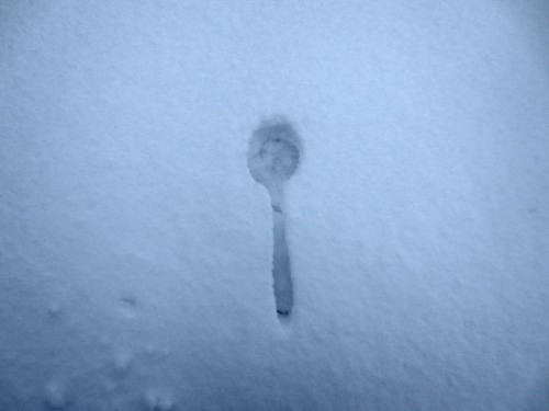 sarsenetsamuel:  I call this “I dropped a spoon in the snow”  This is the absolute best piece of artwork I’ve ever laid eyes on.