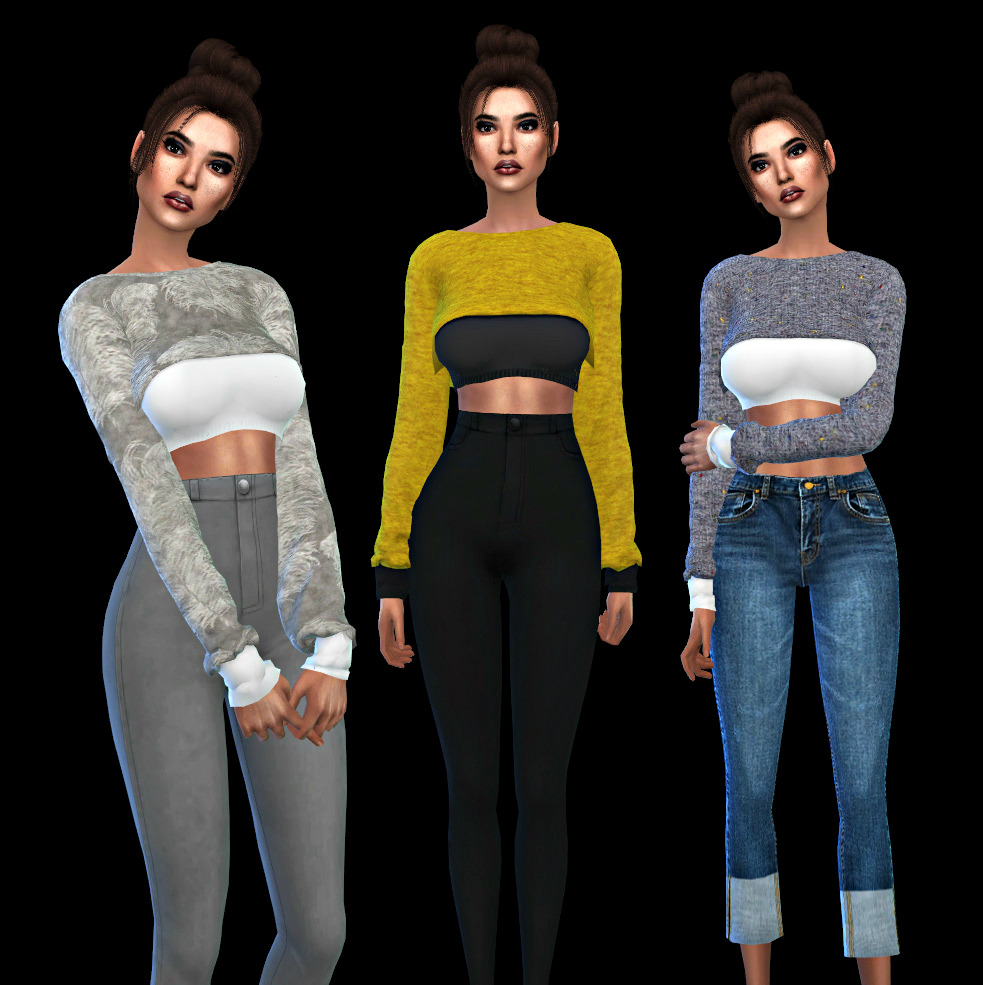 Симс мод на красивых нпс. Cropped Sweater SIMS 4. SIMS 4 cc clothes. Симс 4 Альфа одежда. SIMS 4 одежда. 2024.