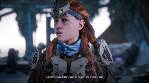 goodshipskypirate: The first time playing Horizon Zero Dawn, I was enticed by the ongoing plot&rsquo