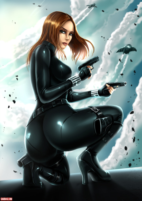 shadbase:  Black Widow pinups Including sketch version. You can see the drawing process of this on youtube.