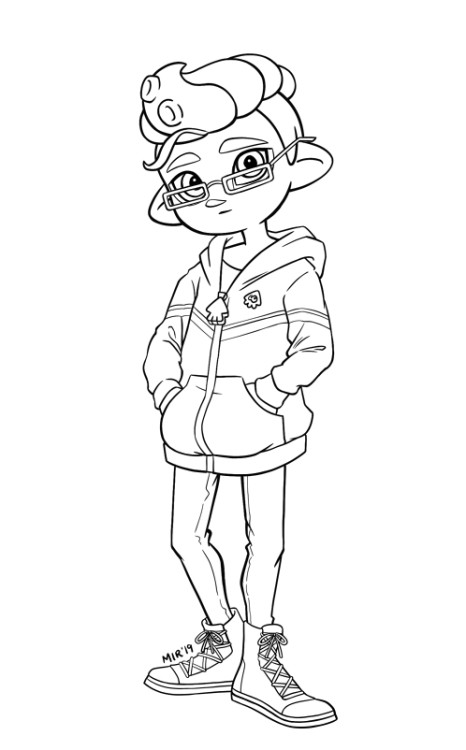 Work in progress line art for an octoling OC! DeviantArt ✦ Twitter ✦ Twitch ✦ Shop 