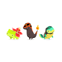 sketchinthoughts:I’m sad that we didn’t get any kanto alolan forms for the starters so i made some