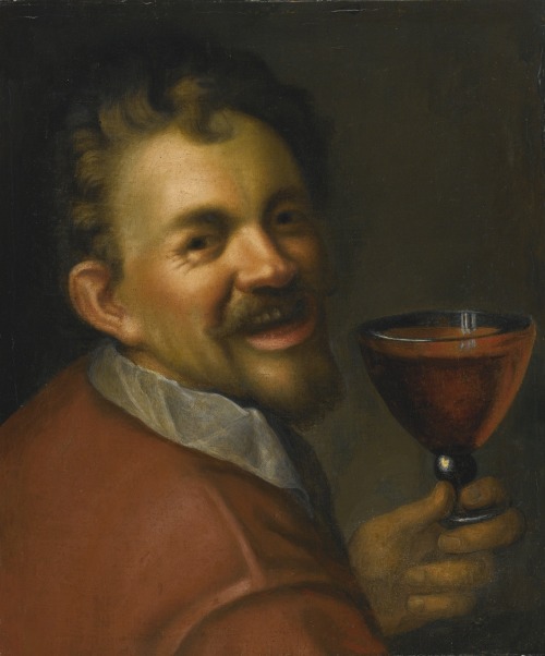 Self-Portrait with a Glass of Wine, Hans von Aachen (1552-1615)